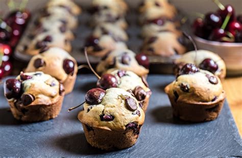 fresh-cherry-muffins-with-dark-chocolate-chips-the image