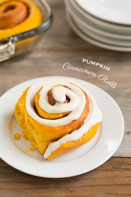 pumpkin-cinnamon-rolls-with-cream-cheese-icing image