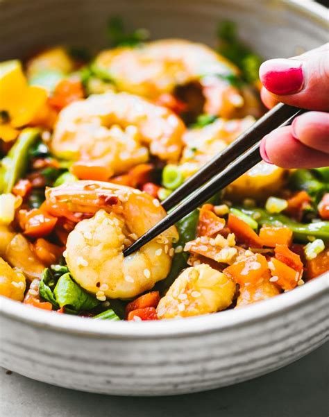 wok-fired-orange-garlic-shrimp-one-pan-meal image