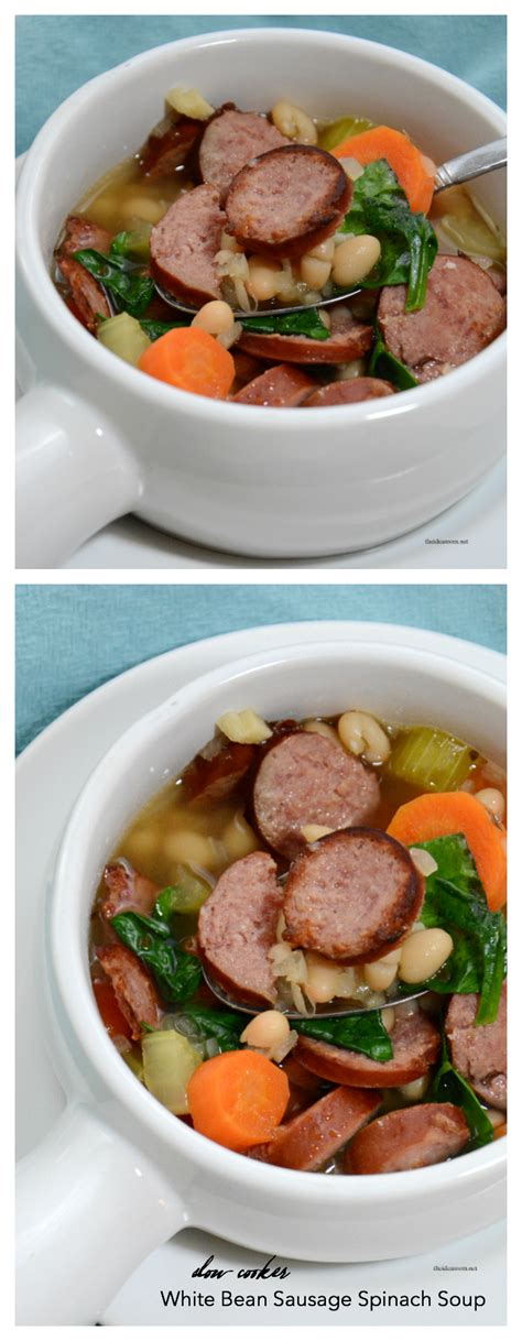 slow-cooker-white-bean-and-sausage-soup-the-idea image