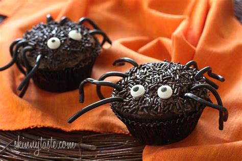 spooky-spider-halloween-cupcakes-skinnytaste image