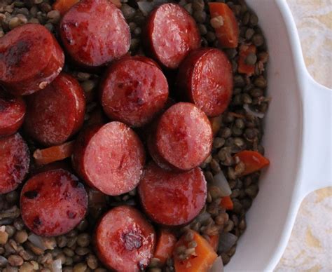 french-green-lentils-with-smoked-sausage image