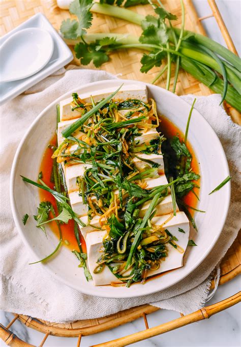 cantonese-style-steamed-tofu-with-ginger-scallions image