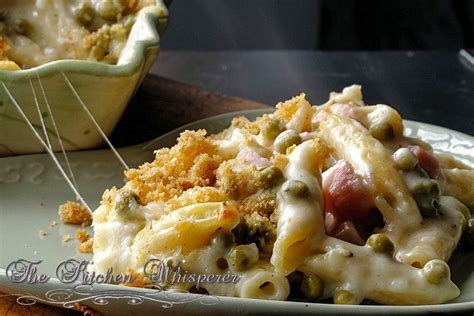 cheesy-ham-peas-baked-penne-casserole-the-kitchen image