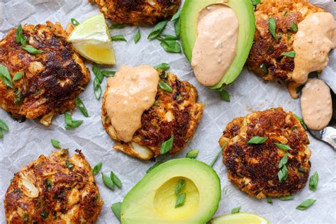 spicy-crab-cakes-healthyish-foods image