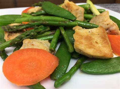 apricot-glazed-chicken-with-spring-vegetables image