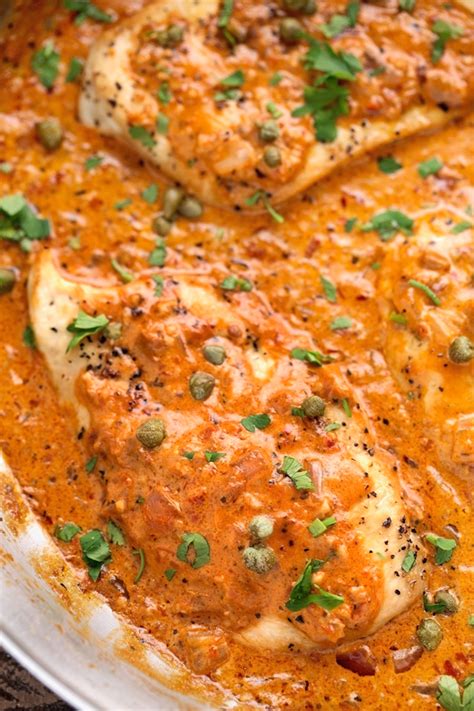 one-skillet-chicken-with-tomato-basil-cream-sauce image