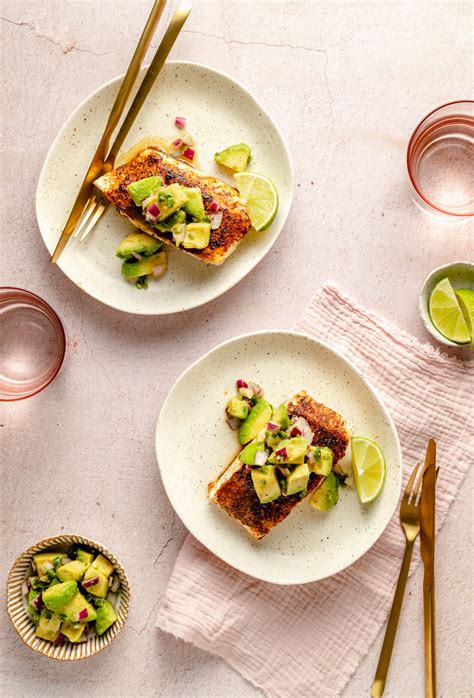 pan-roasted-chipotle-halibut-with-avocado-salsa image