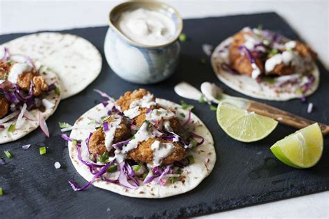crispy-fish-tacos-with-red-cabbage-slaw-recipe-simply image