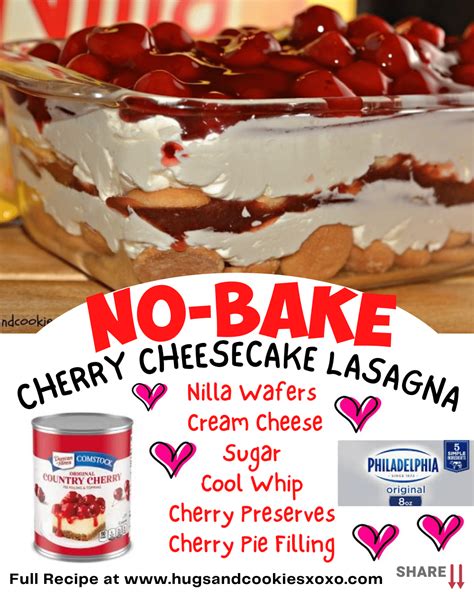 no-bake-cherry-cheesecake-cookie-lasagna-hugs image