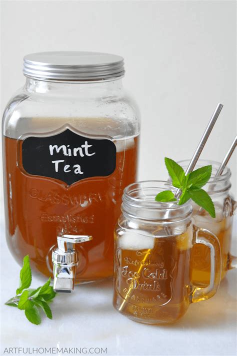 how-to-make-mint-tea-from-fresh-mint-leaves-artful image