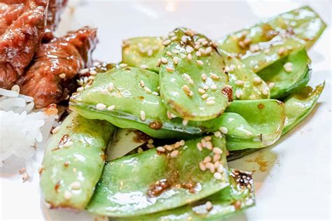 how-to-make-a-tasty-sesame-snow-peas-side-dish image