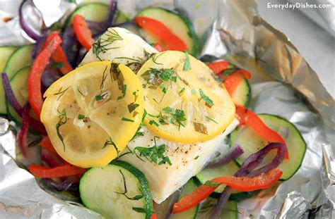halibut-and-veggie-foil-packet-recipe-everyday-dishes image