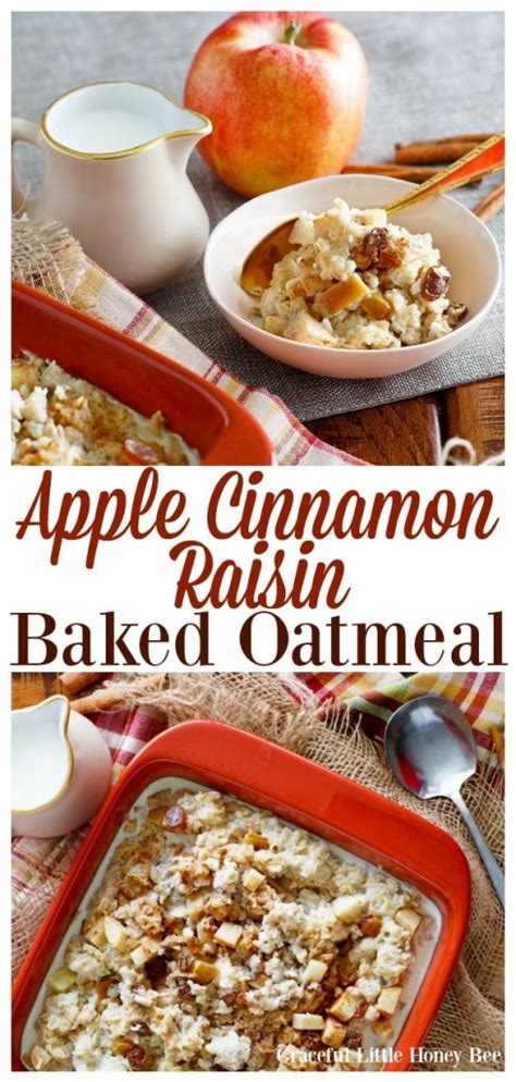 apple-cinnamon-raisin-baked-oatmeal-graceful-little-honey-bee image