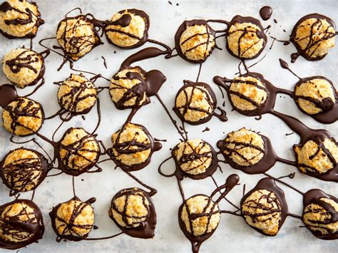 the-best-chocolate-dipped-coconut-macaroons image
