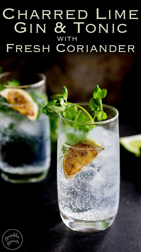 charred-lime-gin-tonic-with-fresh-cilantro image
