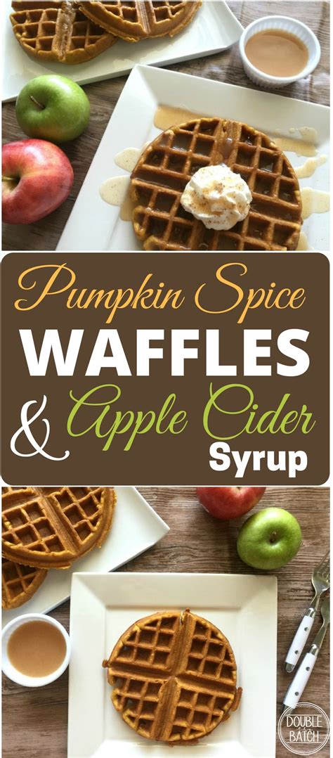 pumpkin-spice-waffles-with-apple-cider-syrup image
