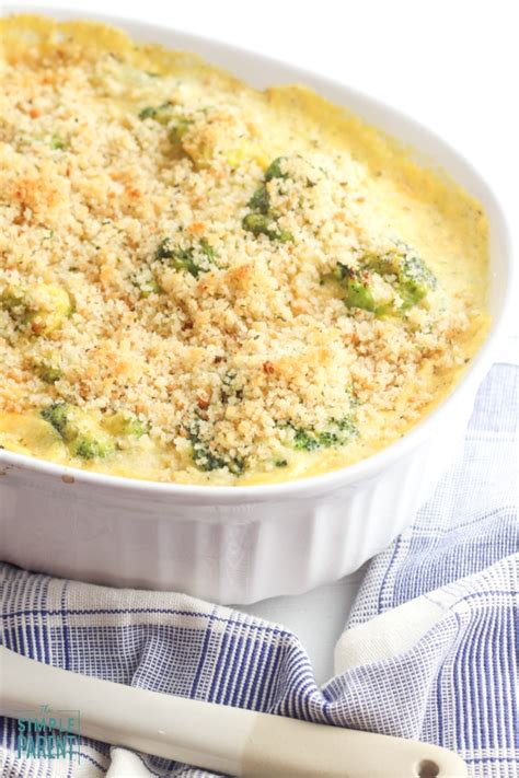 broccoli-casserole-with-ritz-crackers-the-simple-parent image