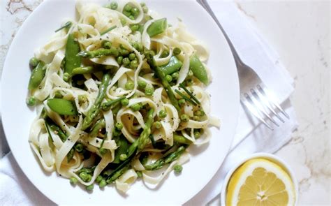 spring-vegetable-tagliatelle-with-lemon-chive-sauce image