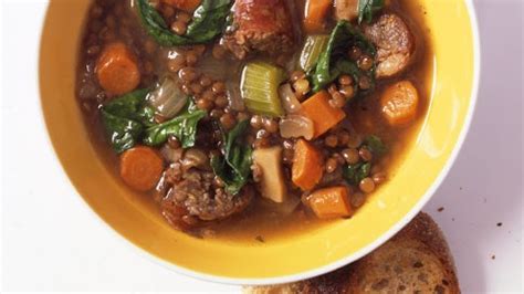 lentil-soup-with-spicy-italian-sausage-recipe-bon-apptit image