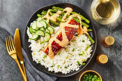 soy-glazed-salmon-with-rice-recipe-hellofresh image