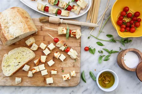 grilled-halloumi-cheese-skewers-foodiecrush image