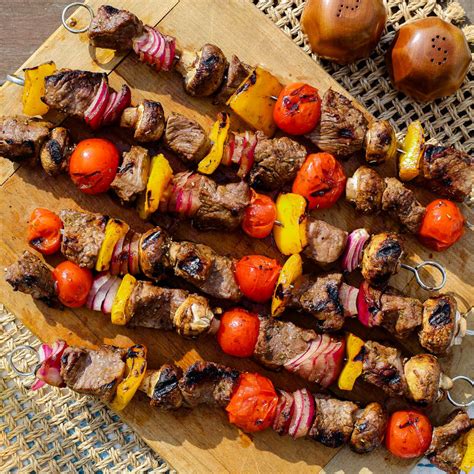 grilled-beef-vegetable-kebabs-eatingwell image