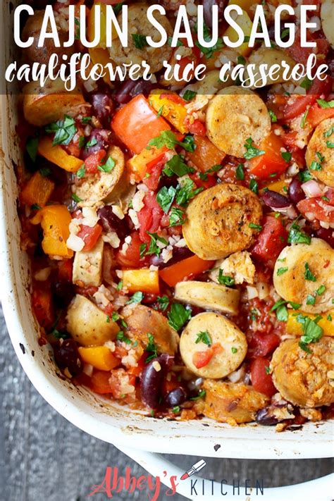 spicy-sausage-casserole-with-cauliflower-rice-easy image