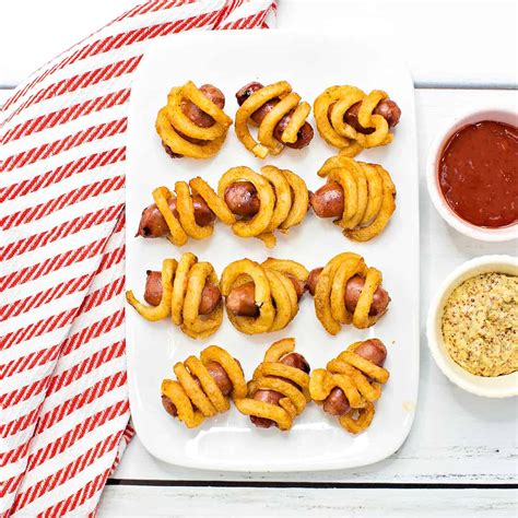 curly-fries-mini-hot-dogs-hello-yummy image