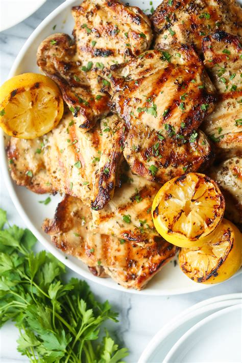 lemon-garlic-chicken-thighs-damn-delicious image