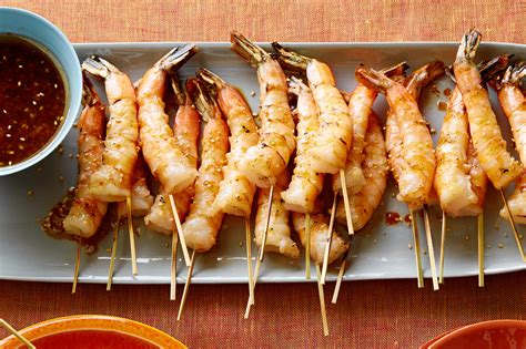 best-grilled-shrimp-skewers-with-soy-sauce-fresh-ginger image