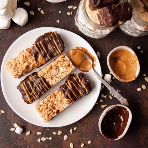 peanut-butter-rice-krispie-treats-dipped-in-chocolate image