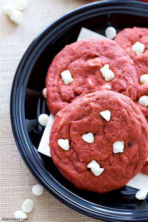 red-velvet-white-chocolate-chip-cookies-a-latte-food image