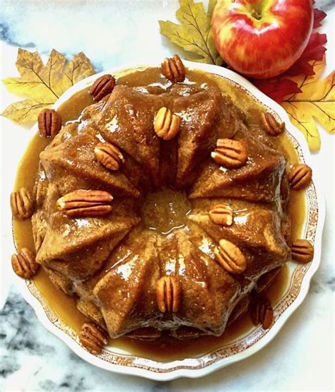 apple-dapple-cake-with-caramel-glaze-grits-and image