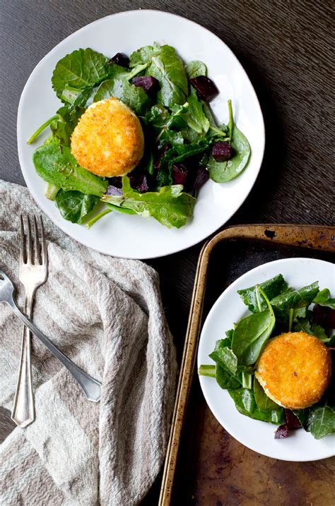 fried-goat-cheese-with-beets-and-greens-the image