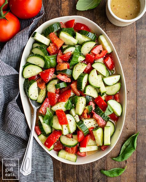 cucumber-tomato-salad-with-italian-vinaigrette-iowa image