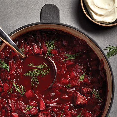 borscht-with-beef-and-beets-recipe-chatelaine image