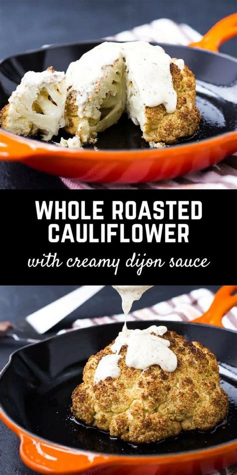 whole-roasted-cauliflower-with-creamy-dijon-sauce-rachel image