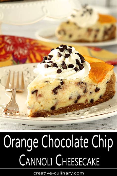 orange-chocolate-chip-cannoli-cheesecake-creative image