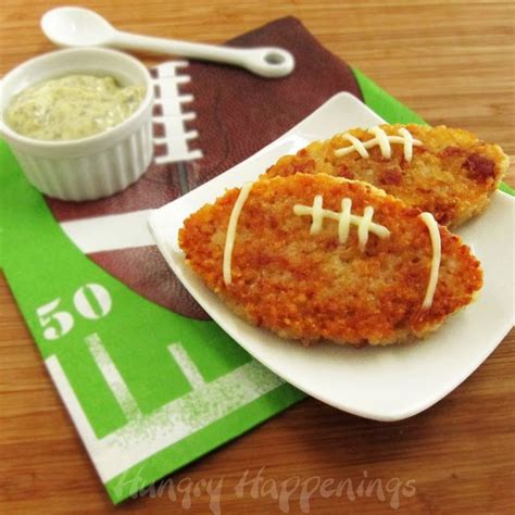 football-shaped-prosciutto-and-asiago-rice-cakes image