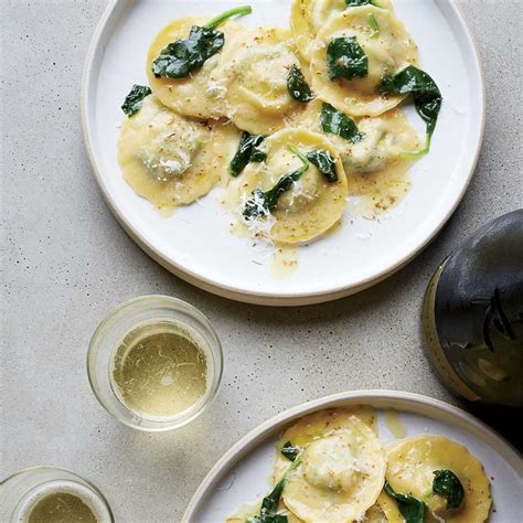 spinach-and-prosciutto-ravioli-recipe-food-wine image