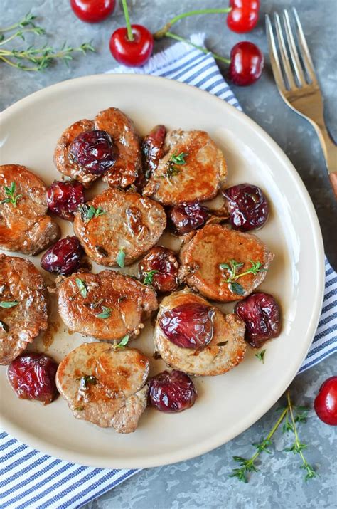 pork-medallions-with-red-wine-cherry-sauce image