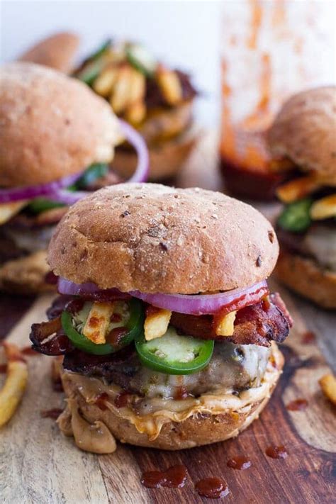 spicy-peanut-butter-bacon-sliders-half-baked-harvest image