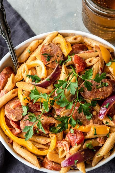 creamy-cajun-pasta-with-beef-sausage-moms-dinner image