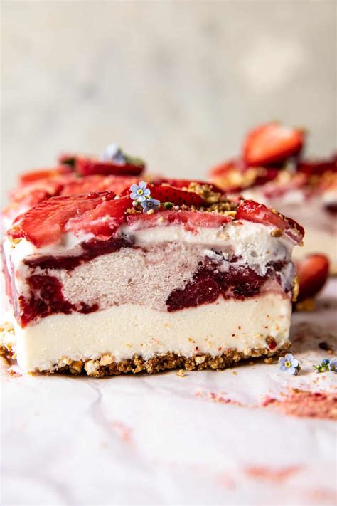 strawberry-pretzel-ice-cream-cake-half-baked-harvest image