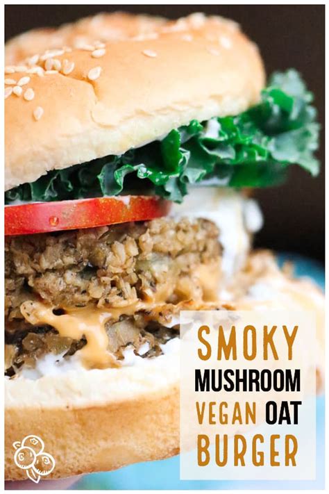 best-veggie-mushroom-oat-burger-vegan-and-gluten-free image