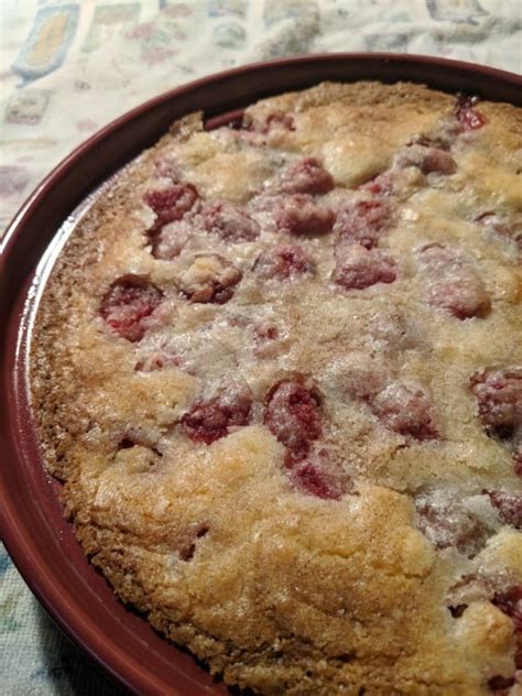 easy-crustless-gluten-free-raspberry-pie-so-delicious image