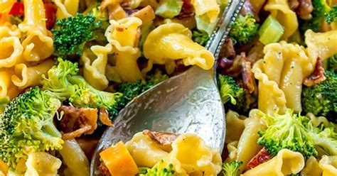 broccoli-cheese-pasta-salad-with-bacon-the-slow image