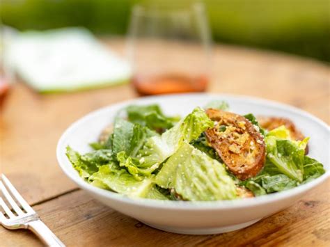 caesar-salad-with-parmesan-croutons-recipe-food image