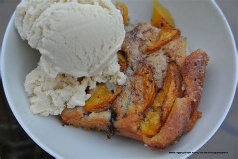 quick-and-easy-peach-and-raspberry-cobbler-april-j image